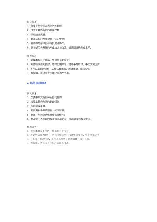 翻译职位说明书.docx