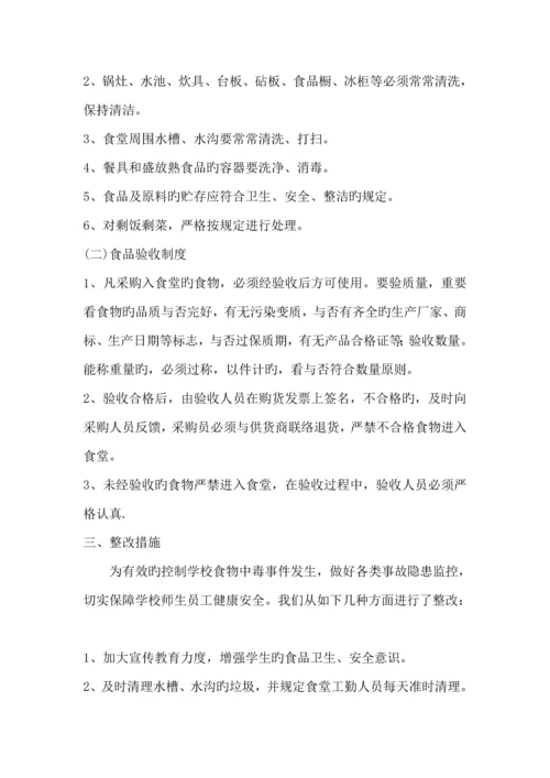 小学食堂食品安全自检自查报告及整改措施.docx