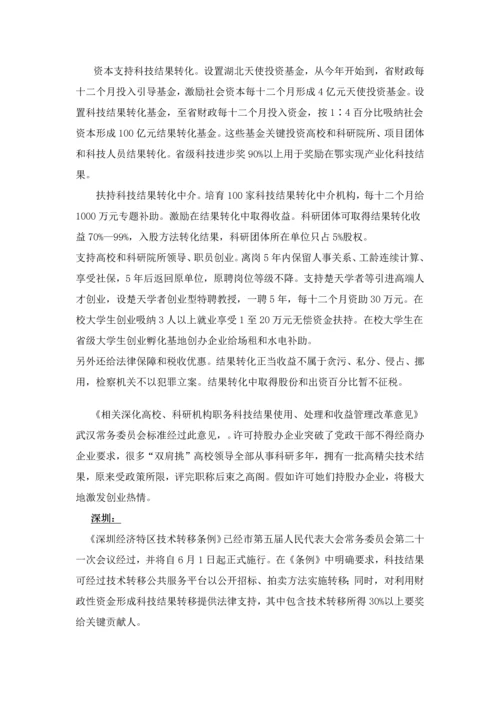 各地区核心技术转移中心平台建设专业方案比较.docx