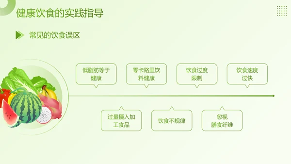 绿色插画风医疗行业科学健康饮食知识科普PPT