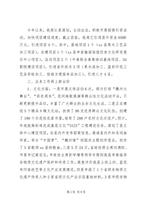 县文广新局年度工作汇报.docx