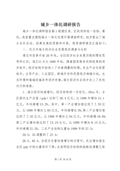 城乡一体化调研报告 (5).docx