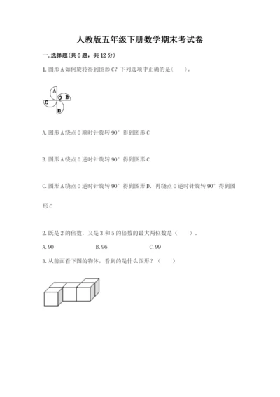 人教版五年级下册数学期末考试卷附完整答案【易错题】.docx