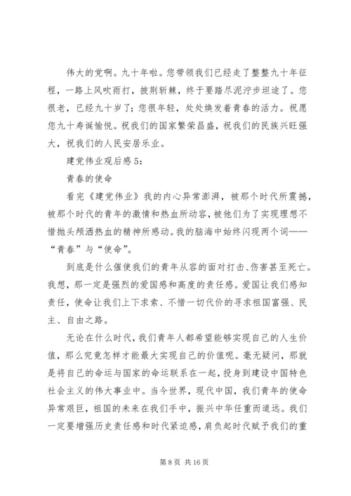 看建党伟业所吾感想 (5).docx