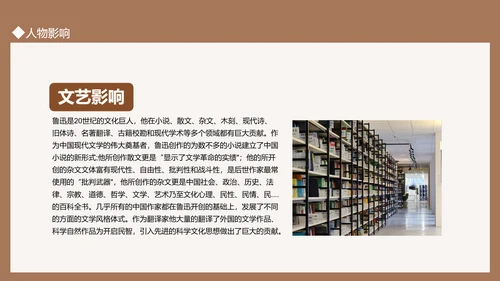 鲁迅先生PPT模板