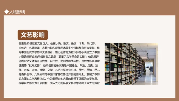 鲁迅先生PPT模板