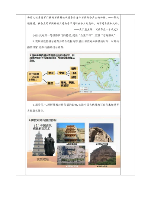 第3课 古代印度 教学设计  2023-2024学年部编版九年级世界历史上册