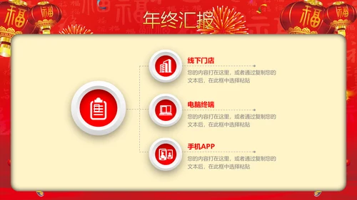 喜庆春节开门红年会盛宴通用PPT模板
