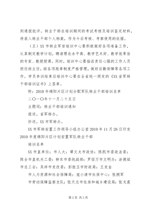 参加军队转业干部培训学习情况汇报 (4).docx