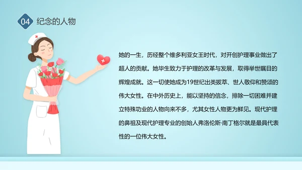 南丁格尔最美护士节ppt模板