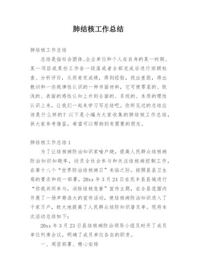 肺结核工作总结.docx