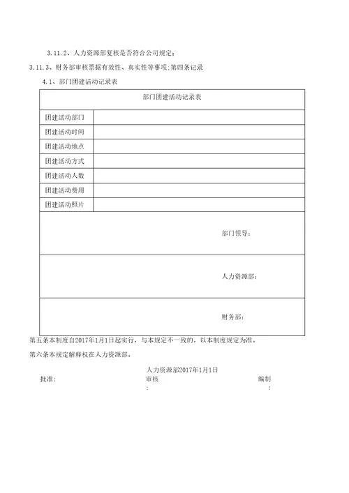 公司团建经费管理规定