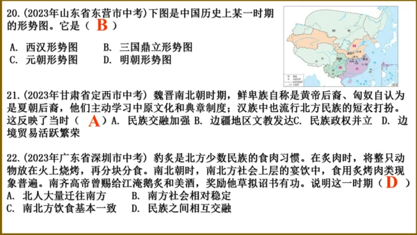 第四单元 三国两晋南北朝时期：政权分立与民族交融 复习课件