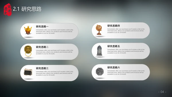 中国简史历史系阴霾答辩课件通用PPT模板
