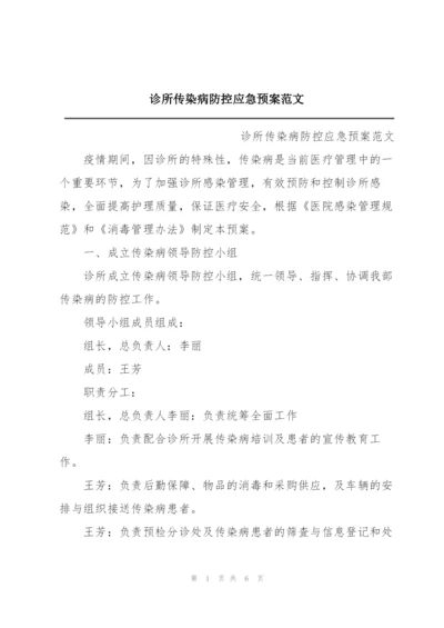 诊所传染病防控应急预案范文.docx