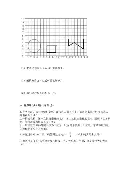人教版六年级上册数学期末检测卷精品有答案.docx