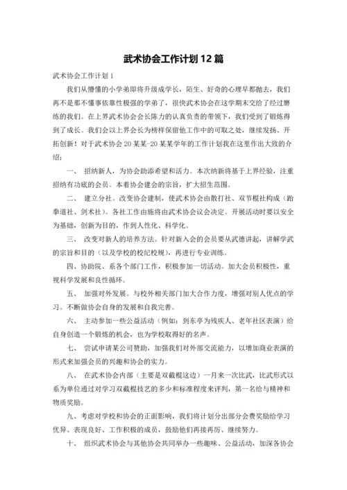 武术协会工作计划12篇.docx