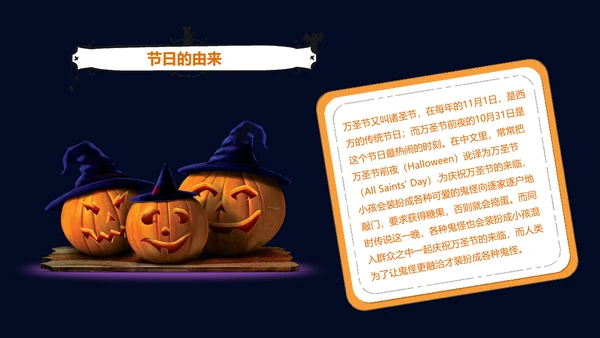 恐怖的万圣节PPT模板