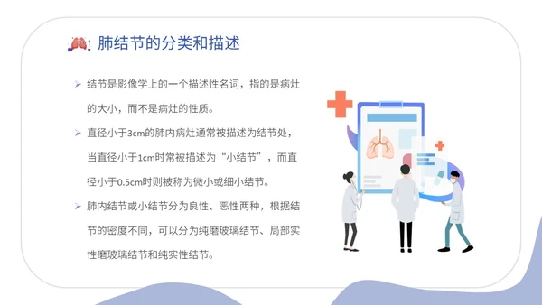 插画形状风医疗医院医生护士肺结节科普宣教培训模板健康宣教