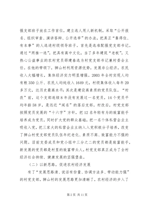 山村党支部的调研与思考.docx