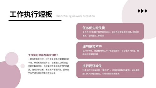 粉色留白简约工作汇报通用PPT模板