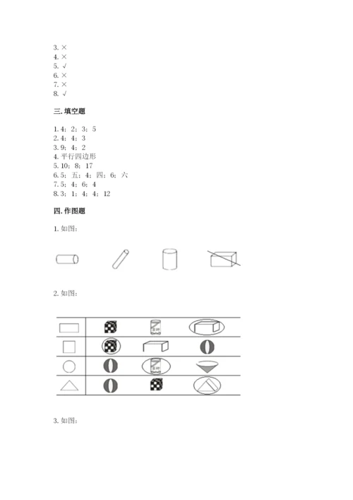 人教版一年级下册数学第一单元 认识图形（二）测试卷精品【有一套】.docx