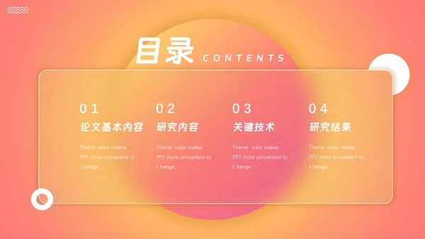 毕业论文毛玻璃通用PPT模板