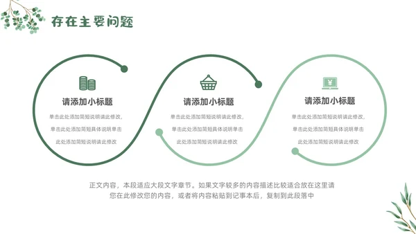 小清新简约工作总结汇报概述