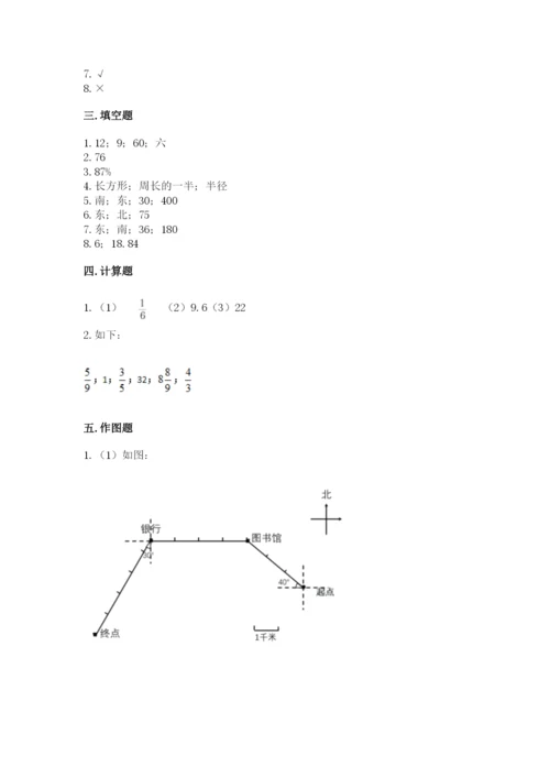 小学六年级上册数学期末测试卷附参考答案（典型题）.docx