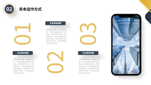 蓝黄色极简微立体形状商务风商业项目计划书PPT商业计划书