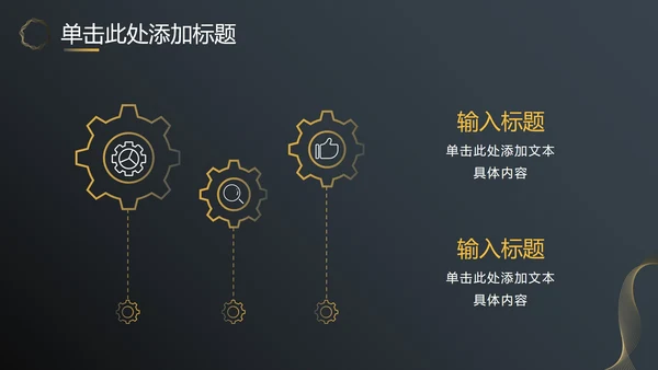 黑金商务汇报总结PPT模板