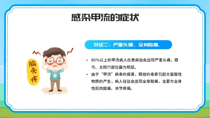 预防甲型流感病毒医学知识PPT模板