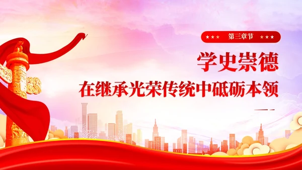 以党的百年奋斗史砥砺青年奋进之志党课课件PPT党建