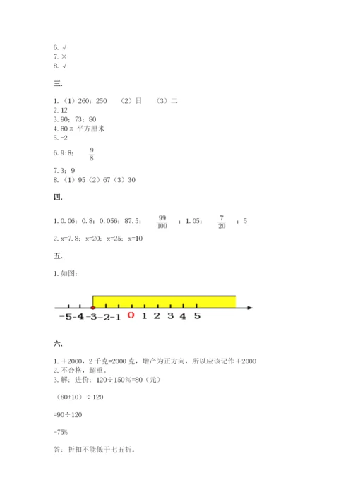 小学六年级数学毕业试题含答案【轻巧夺冠】.docx