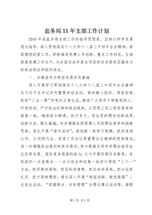 盐务局XX年支部工作计划.docx