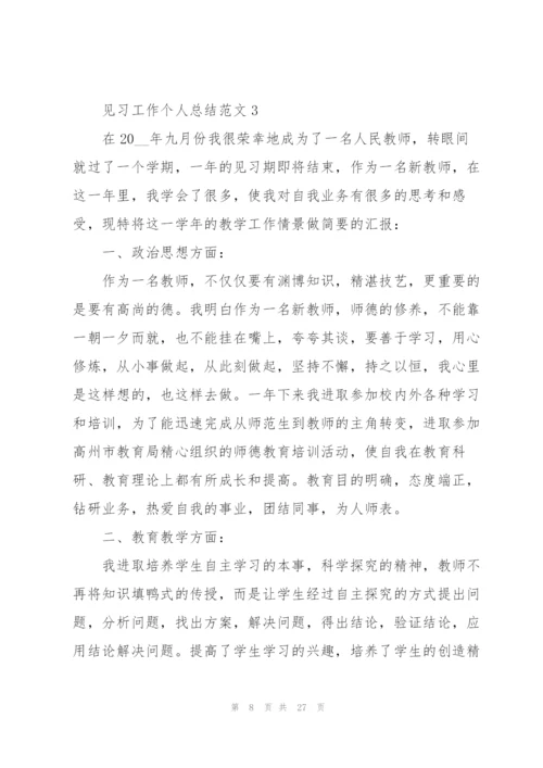 见习工作个人总结范文10篇.docx