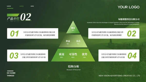 绿色新能源企业风ppt模板