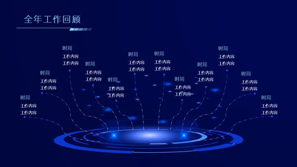 科技风格年终总结汇报通用ppt模板