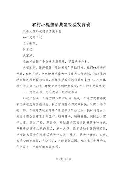 农村环境整治典型经验发言稿.docx