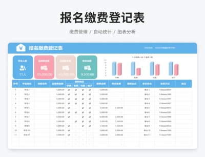 报名缴费登记表