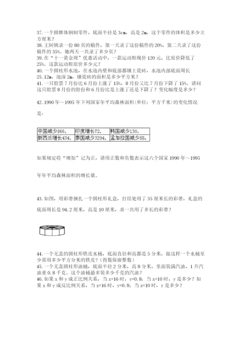 小升初数学应用题50道（预热题）.docx