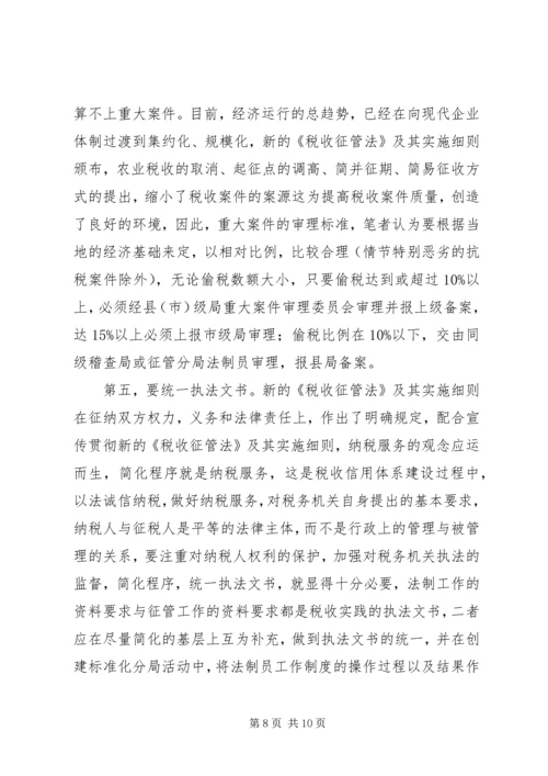 关于做好县地税局的税收法制工作的建议与思考 (7).docx