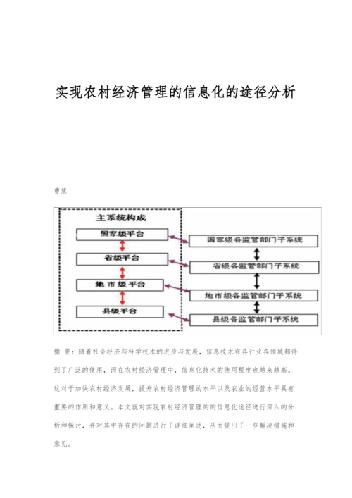 实现农村经济管理的信息化的途径分析.docx