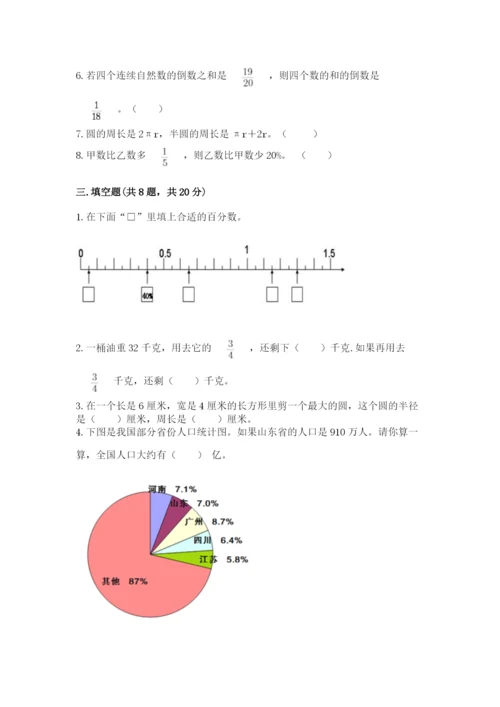 小学六年级上册数学期末测试卷精品（夺分金卷）.docx