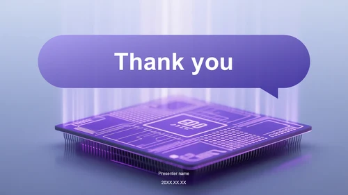 紫色科技风电子科技行业PPT主题
