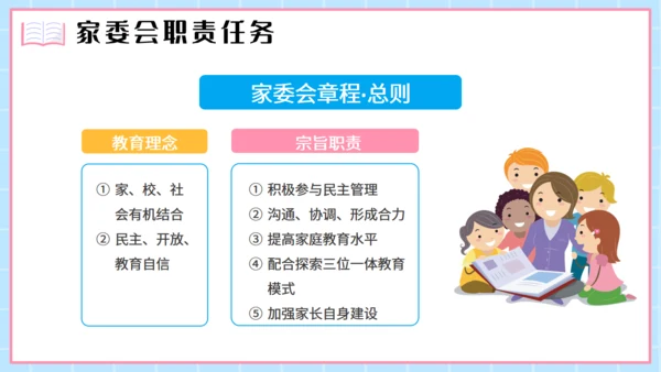 学校家长委员会通用PPT模板