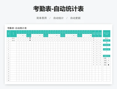 考勤表-自动统计表