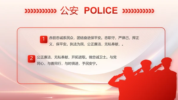 红色大气公安警察工作总结汇报PPT