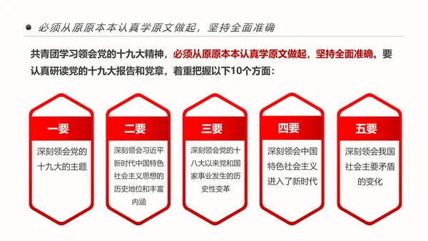 共青团十九大精神学习团委年终总结PPT