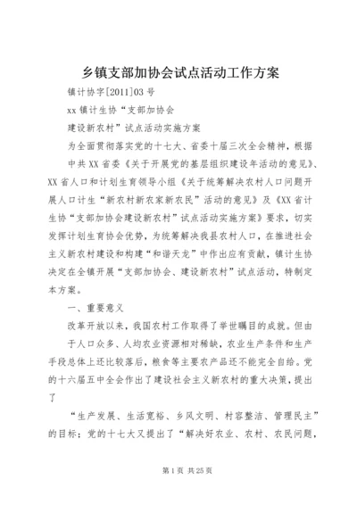 乡镇支部加协会试点活动工作方案.docx